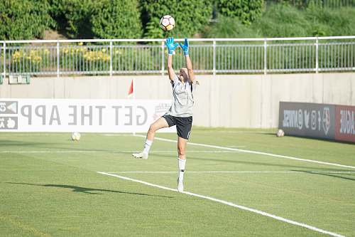 sport woman playing soccer ball tennis