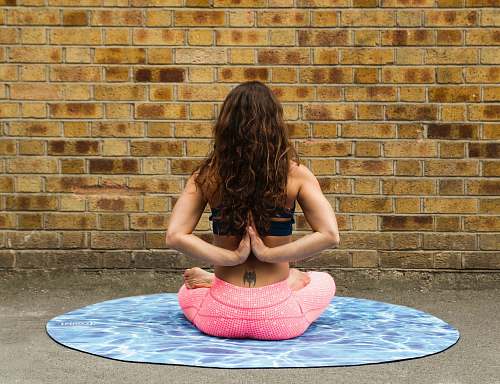 fitness woman meditating on floor stretch
