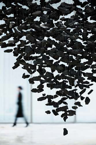 flock hanging stones forming heart human