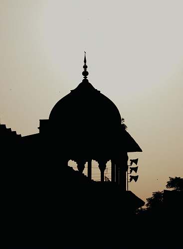building mosque silhouette dome