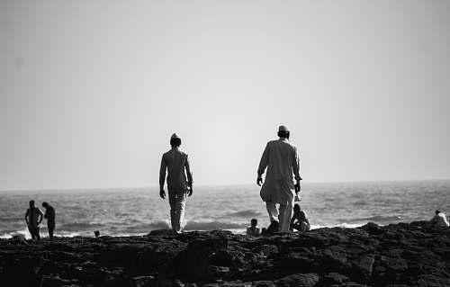 person two person standing on rock human