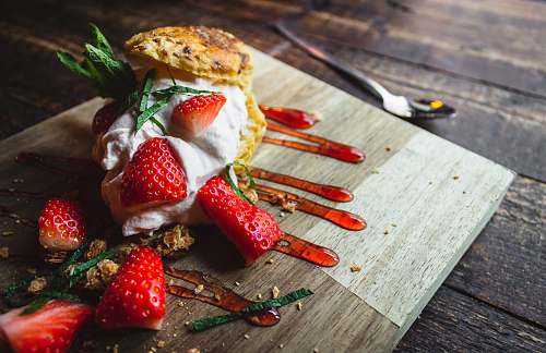 food strawberry fruit on chopping board strawberry