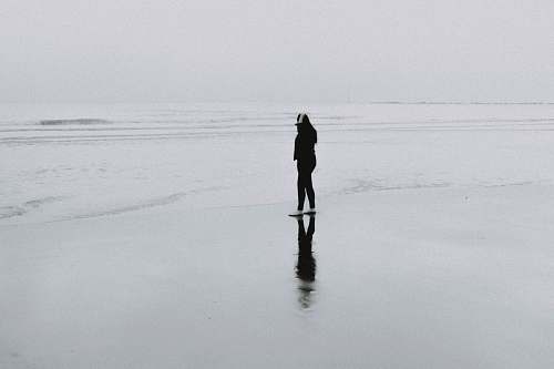 person person on seashore standing