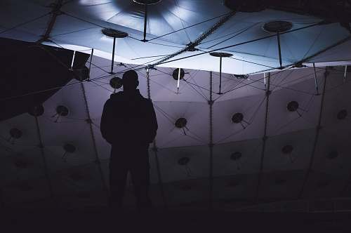 person silhouette of man inside studio paris