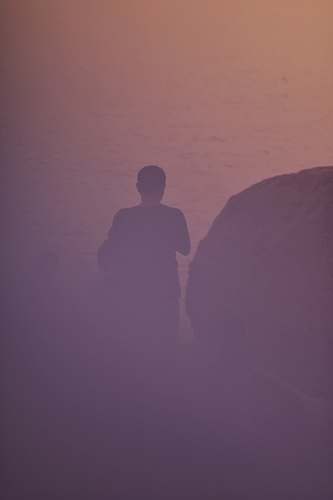 nature silhouette of person grey