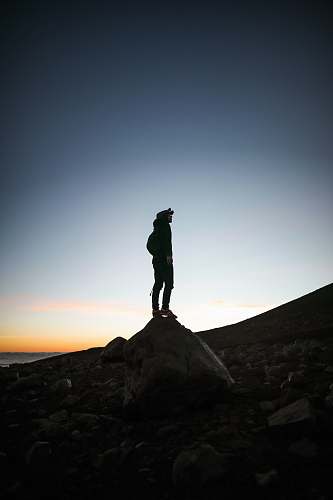 person silhouette of person on focus photography standing