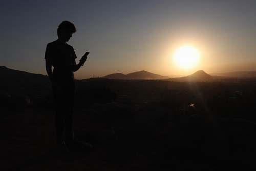 person silhouette photo of man nature