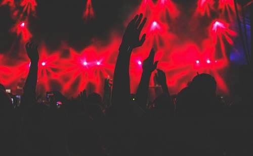 red silhouette of group of people inside the bar leisure activities