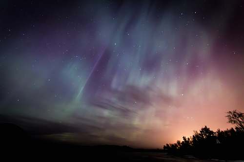 outdoors aurora borealis night