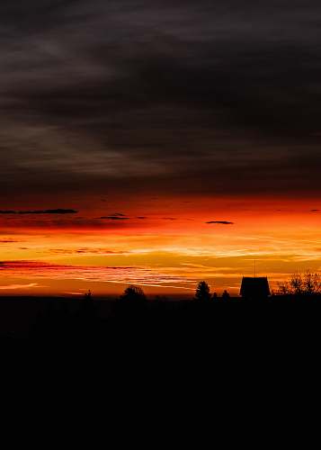 outdoors photo of red clouds sky