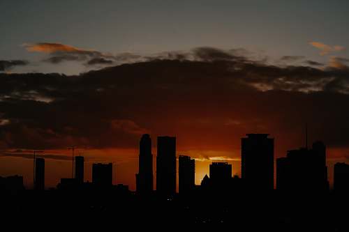 outdoors silhouette photography of buildings silhouette