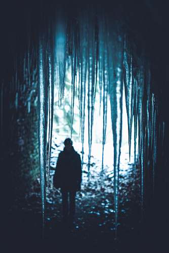 human person in spiky ice cave people
