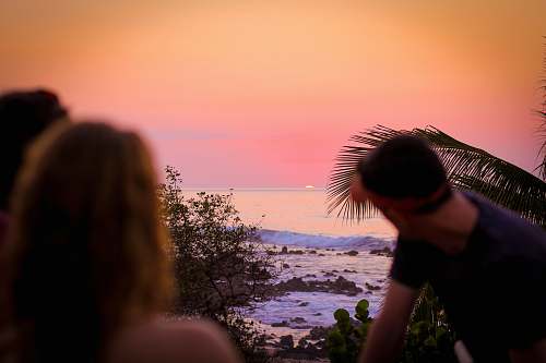 nature person looking at sea human