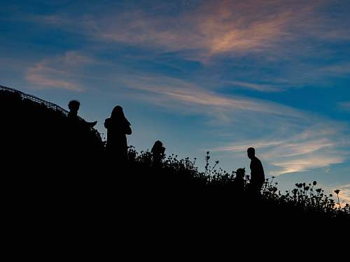 silhouette silhouette of people human