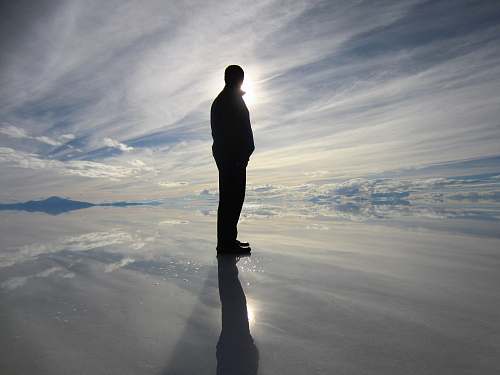 human silhouette photography of man standing