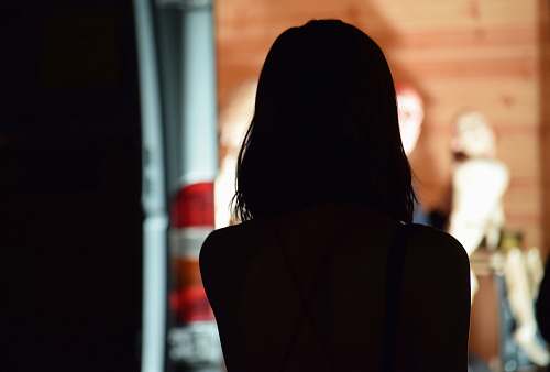 human woman silhouette back