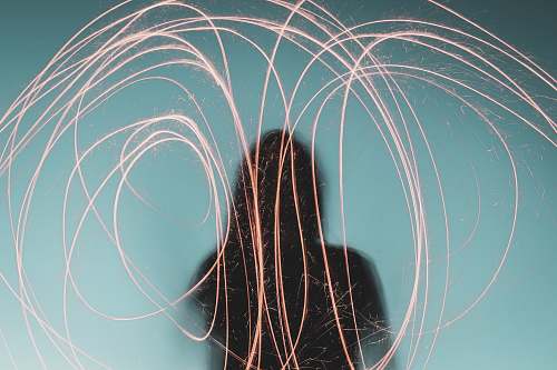 light black shadow with pink scratches digital wallpaper light trail