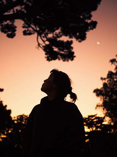 human person looking upward person