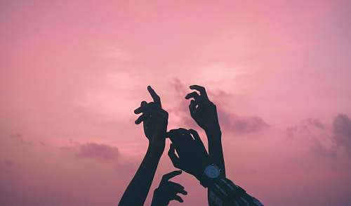 maldives persons hand up photo pink