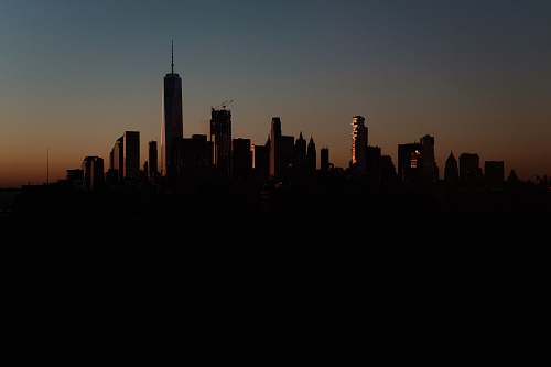 nature silhouette of buildings outdoors