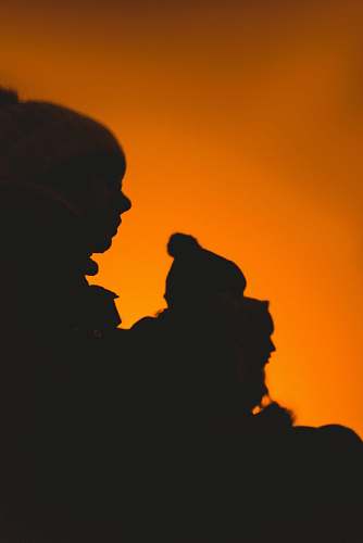 person silhouette of childrens human