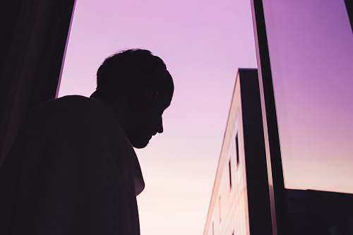 human silhouette of man person