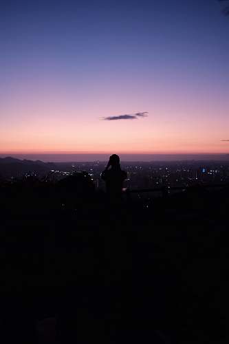nature silhouette of man photograph outdoors