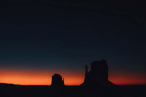outdoors silhouette of mountain sunset nature