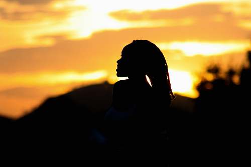 person silhouette of person facing right side human