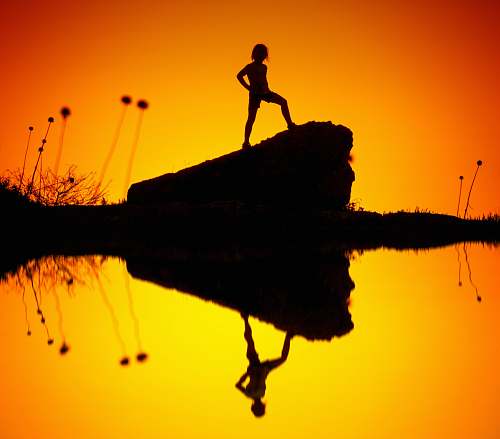 nature silhouette of person sky