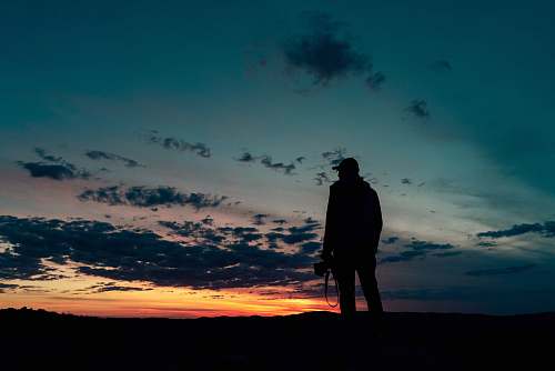 human silhouette of person standing person
