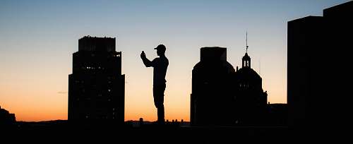 human silhouette photo of man person