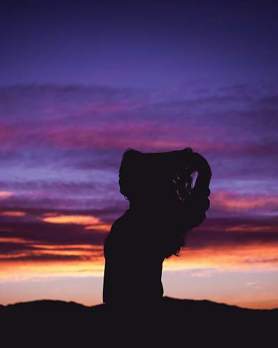 outdoors silhouette photograph of woman nature