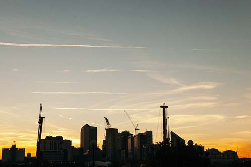 nature silhouette photography of buildings outdoors