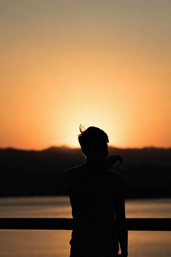 outdoors silhouette photography of man nature