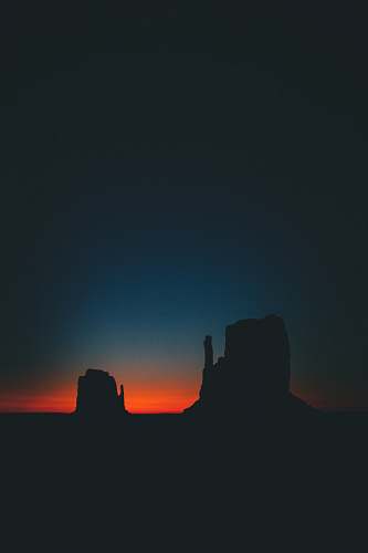 nature silhouette photography of mountain outdoors