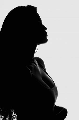 black-and-white standing woman ahmedabad