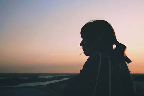 nature woman looking at beach outdoors