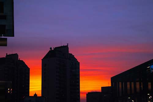 nature silhouette photo of building outdoors