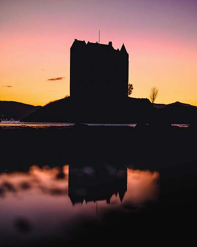 nature silhouette of building outdoors