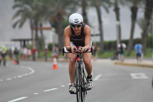 bike cyclist riding bicycle on road cyclist