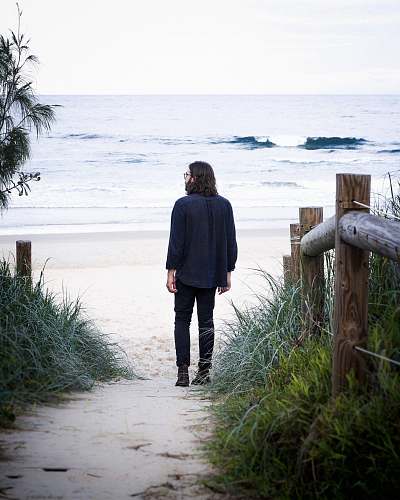 people blue long-sleeved shirt person