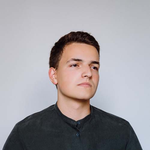 people man in black button-up shirt person