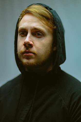 people man in black pullover hoodie person
