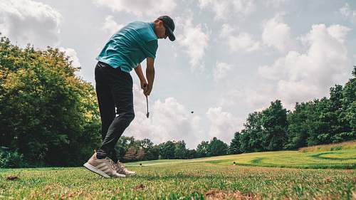 people man playing golf person