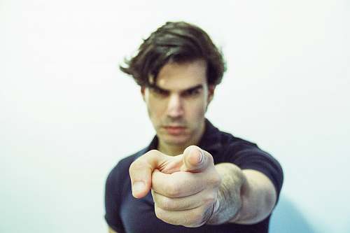 people man pointing at camera person