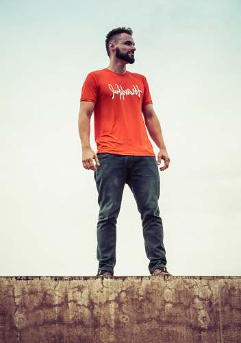 person man standing on gray surface people