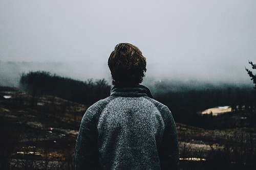 people person looking at fog person