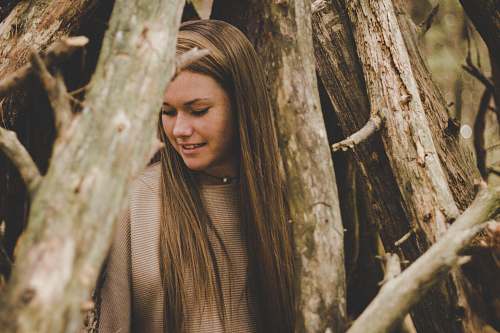 people woman inside trees person
