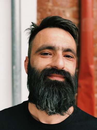 human bearded man taking a selfie beard